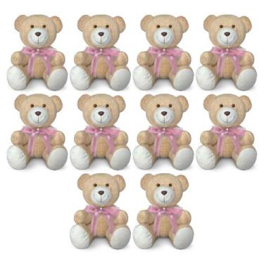 Imagem de Kit 10 Ursinhos De Pelúcia Articulado Para Decoração Presente 20cm - A