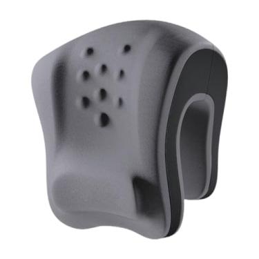 Imagem de BaotyJie Almofada de pescoço para cadeira de escritório, encosto de cabeça, almofada de mesa confortável para dormir, para cochilos, para estações de trabalho, Cinza Claro Cinza Profundo