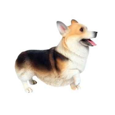Imagem de Generic Cachorro Figura Brinquedo Corgi Figura Decorativa Brinquedos Educativos,Estatuetas de Animais Esculturas para Presente de Páscoa,Lembrancinhas de, Marrom