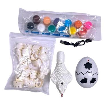 Imagem de simhoa Brinquedo de com controle remoto faça você mesmo, RC, gato, brinquedo para meninos, recarregável por USB, desmontado, pintura à mão, Cobra