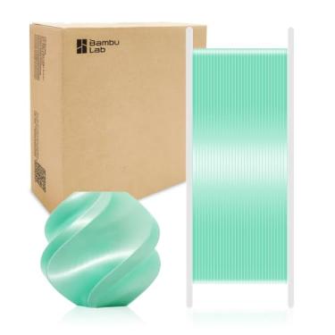 Imagem de Bamboo Original PLA Silk+ Filamento Brilhante, Textura de Seda Brilhante, Forte Interlayer para Bambu Lab A1/A1 MINI/X1/X1C/P1P/P1S/AMS. Alta Velocidade de 1,75 mm e Impressão Fácil com RFID 1KG