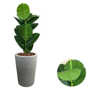 Imagem de Planta Artificial Ficus Jiboia Toque Real Com Vaso Polido - PlantaImpo
