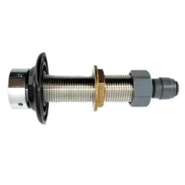 Imagem de Torneira de cerveja de aço inoxidável 304 com haste longa de 100 mm e conector fêmea Duotight de 8 mm (5/16") x 5/8" para fabricação caseira e enchimento de garrafas de cerveja de pressão