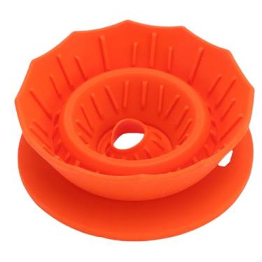 Imagem de Haofy Chorto de café Silicone Dobrável Polhe de Peso Leve sobre Cafeteira, Cone de Fabricação Manual Com Design de Calor Ideal para o Escritório de Mochila Diariamente (ORANGE)
