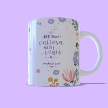 Imagem de Caneca Versículo Bíblico Provérbios 31:10 Presente Pastora Pastor Fras