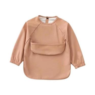 Imagem de Babador Impermeável E De Fácil Limpeza Para Crianças Com Mangas Longas