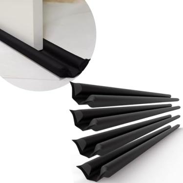 Imagem de KIT 4 VEDA PORTA PRETO 90CM REDUZ ENTRADA DE AR POEIRA E INSETOS