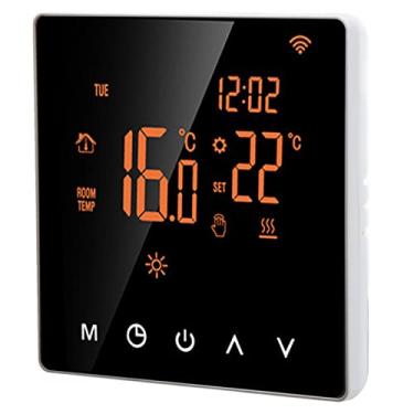 Imagem de Ailgely ME81H SMART WIFI LCD Termostato Com Tela de Toque, Controle de Voz e Temperatura Precisa, para Aquecimento Elétrico do Piso, Caldeira a Gás e Aquecimento de (Orange Back White Press 3-A)