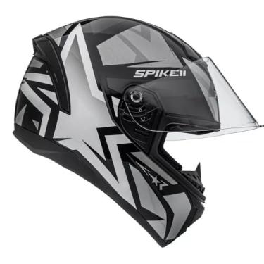 Imagem de Peels Capacete Moto Fechado Spike II 1ST Preto/Prata 58