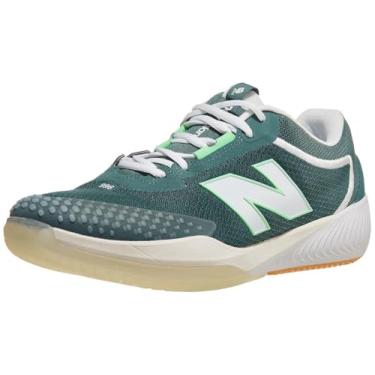 Imagem de New Balance Tênis masculino 996 V5 Pickleball para quadra interna, Novo Spruce/branco/chiclete, 11 Wide