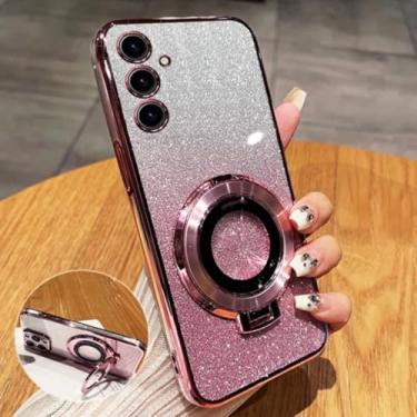 Imagem de Capa com suporte de glitter para Samsung A56 A36 A26 A16 06 55 35 25 15 05s 73 72 71 54 53 52/s 51 34 33 32 24 23 22 14 13 12 4g 5g (para Samsung A32 5G/rosa)