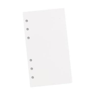 Imagem de oshhni Inserções de diário de papel refil A6, folhas soltas grossas, 6 argolas para fichário A6, planejadores pessoais, registros de reuniões, diários de, em Branco