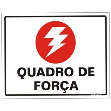 Imagem de Placa de Poliestireno Auto-Adesiva 20x15cm Quadro de Força - 220 AK - SINALIZE