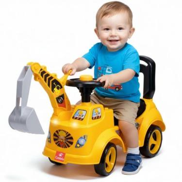 Imagem de Escavadeira Andador Trator De Passeio Infantil Luz e Som - Castela - C