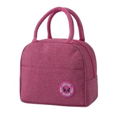 Imagem de Bolsa Térmica Multiuso 4L – Mantém Alimentos Frios e Quentes – Impermeável e Leve – Ideal para Marmita, Academia, Praia e Viagens – Cores: Preto, Rosa, Vermelho, Azul e Cinza