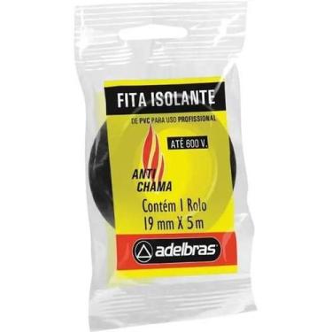Imagem de Fita Isolante 19mm X 5 m Adelbras, Preto