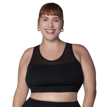 Imagem de Top Selene Tule Fitness Plus Size Feminino - Preto X1-Feminino