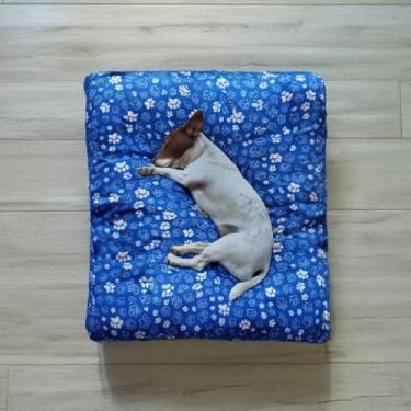 Imagem de Cama Colchonete Almofada para Cachorro ou Gato Pet Pequeno Médio e Grande Lavável com Zíper (Pink/Rosa,GGG - 118 x 84 cm)