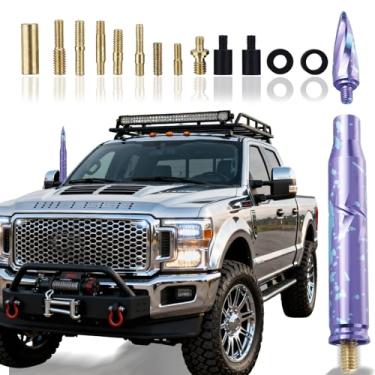 Imagem de Antena de carro colorida céu estrelado, aparência recém-projetada, substituição de antena Bullet adequada para Ford F150 F250 F350 RAM 1500 2502 GMC Denali Chevy Pick-up