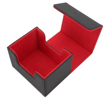 Imagem de Box Deck Protector com capacidade de + 120 cartas com ou sem Sleeve pata TCG, MTG e Cards em geral na cor Preto e Vermelho