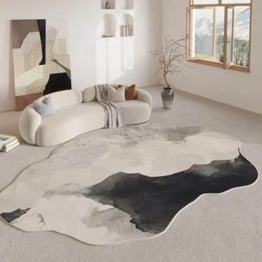 Imagem de Tapetes retrô de luxo para sala de estar, formato irregular, decoração de quarto, macio, moderno, arte, vestiário, tapete espesso (200x300 cm/A)