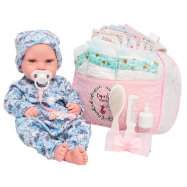 Imagem de Bebê Reborn Boneca Larinha Realista Pijama Unicórnio + Bolsa