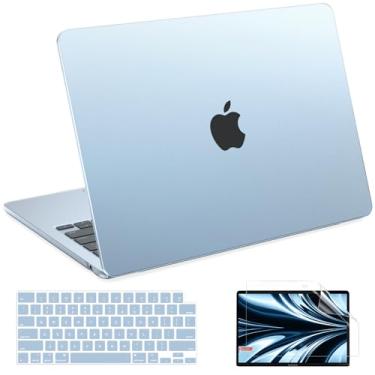 Imagem de B BELK Compatível com MacBook Air 13 polegadas 2025 M4 M3 M2 (modelo A3240/A3113/A2681), [100% compatível com a cor oficial] Capa rígida para laptop + capa de teclado e tela para MacBook Air 13,6