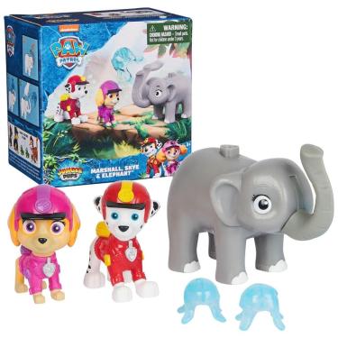 Imagem de Bonecos de Ação Jungle Pups Marshall, Skye e Elephant 5 cm de Altura com Lançador de Projéteis para Crianças Acima de 3 Anos