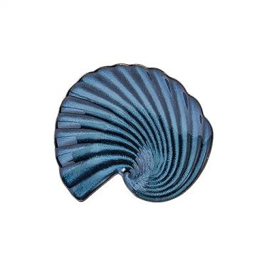 Imagem de Prato de serviço criativo forno transformação prato de cerâmica restaurante casa de família especial talheres personalidade placa concha pratos pratos (cor: 2)