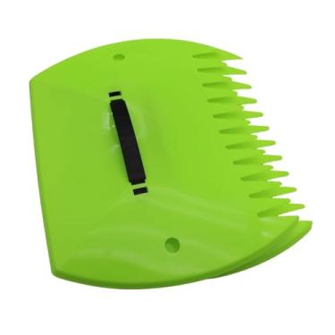 Imagem de KiBcsLic Pás para folhas, garras, pegadores de folhas, ancinhos manuais versáteis, ferramenta de jardinagem para limpeza de lixo, detritos de gramado, Retângulo Verde Claro