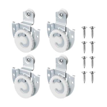 Imagem de Kuntesetty Kit de 4 Peças de Rolos para Portas de Armário, Ferragens Deslizantes, Suspensão de Alumínio, Deslizantes Silenciosamente, Adequados para Quarto E Esc, 4 Pcs, Tamanho real