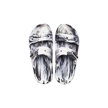 Imagem de Sandália crocs classic sandal marbled white/black - 42