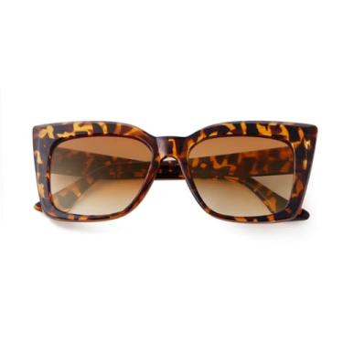 Imagem de Óculos de sol da moda femininos e masculinos, óculos de sol retrô luxuosos, estilo tartaruga, estilo olho de gato grande (4)