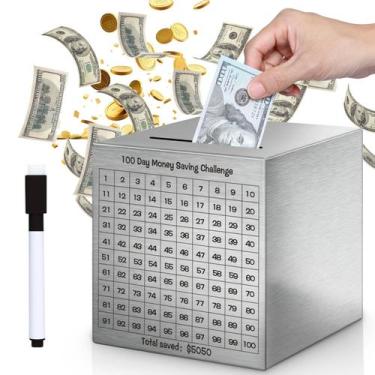 Imagem de Caixa de economia de dinheiro xiheer Unbreakable Piggy Bank em aço ino