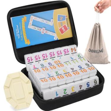 Imagem de Conjunto de dominós Mexican Train Doreimi Double 15 com estojo