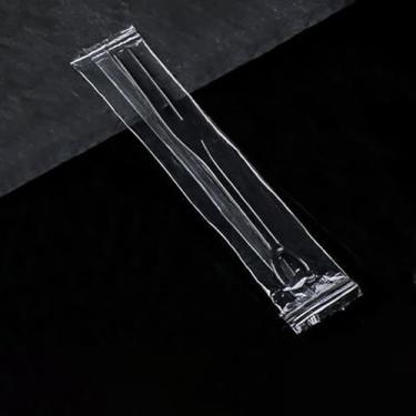 Imagem de Espetos de frutas descartáveis, 200 peças, embalagem independente, garfo de degustação, palito de frutas multifuncional (preto)