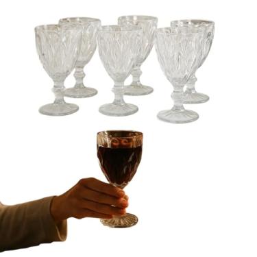 Imagem de Jogo de Taças de Vidro Diamante, 340 ml, Conjunto com 6 Peças para Bebidas