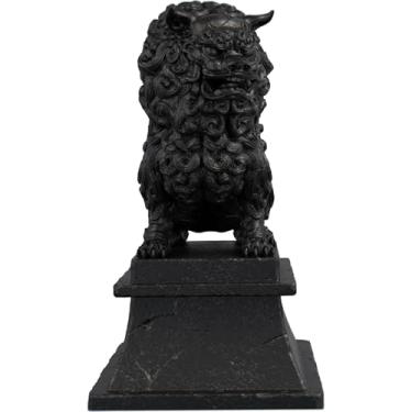 Imagem de Estátua Komainu Cão Leão Japonês Proteção Casa (Cor Aurum Noctis)