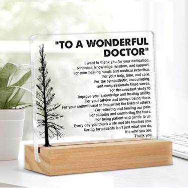 Imagem de Best Doctor Gifts Thank You Appreciation Gifts to a Wonderful Doctor Clear Desk Placa Decorativa Home Office Decoração Acrílico