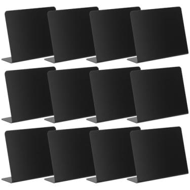 Imagem de 12 placas de quadro-negro para rotulagem de alimentos, tabuleiros de preços, quadros-negros de mensagens para festa, buffet, restaurante, menu, exibição