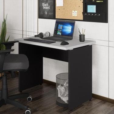 Imagem de Escrivaninha Mesa Escritório 90cm Multimóveis Cr25319 Cinza Preto