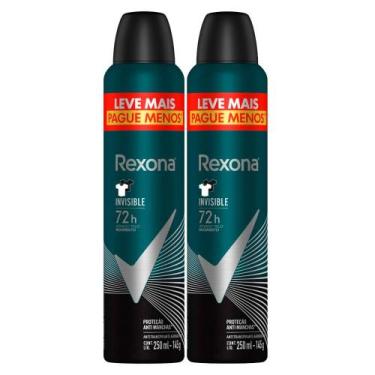 Imagem de Kit 2 Antitranspirante Aerosol Rexona Men Invisible 250ml