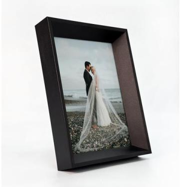 Imagem de Porta Retrato 15x21 De Vidro Chanfrada Decorativo Foto Vertical Horizo