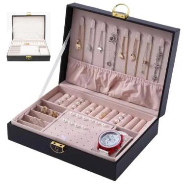Imagem de Porta Joias Anel Cordao Pulseira Relogio Brinco Acessorios Estojo Caix