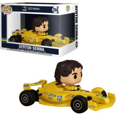 Imagem de Boneco Funko POP Rides Deluxe AYRTON Senna NA Lotus Amarela 10CM - Can