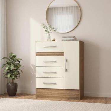 Imagem de Cômoda Sapateira Grande 4 Gavetas 1 Porta - DiretoSim