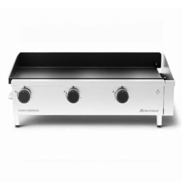 Imagem de Chapa A Gás 82x45cm 5mm Comercial 3 Queimador Marchesoni