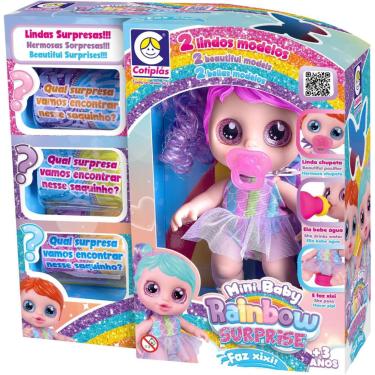 Imagem de Boneca Mini Rainbow Surprise Faz Xixi Cotiplás Sortida - 270