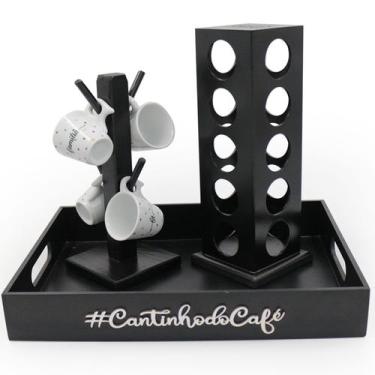 Imagem de Kit 4 Xicaras Expresso Porta Capsulas Para Dolce Gusto Bandeja - Dupét
