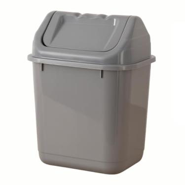 Imagem de Erca Lixeira Basculante Transparente 7 Litros para Cozinha, Banheiro e Escritório